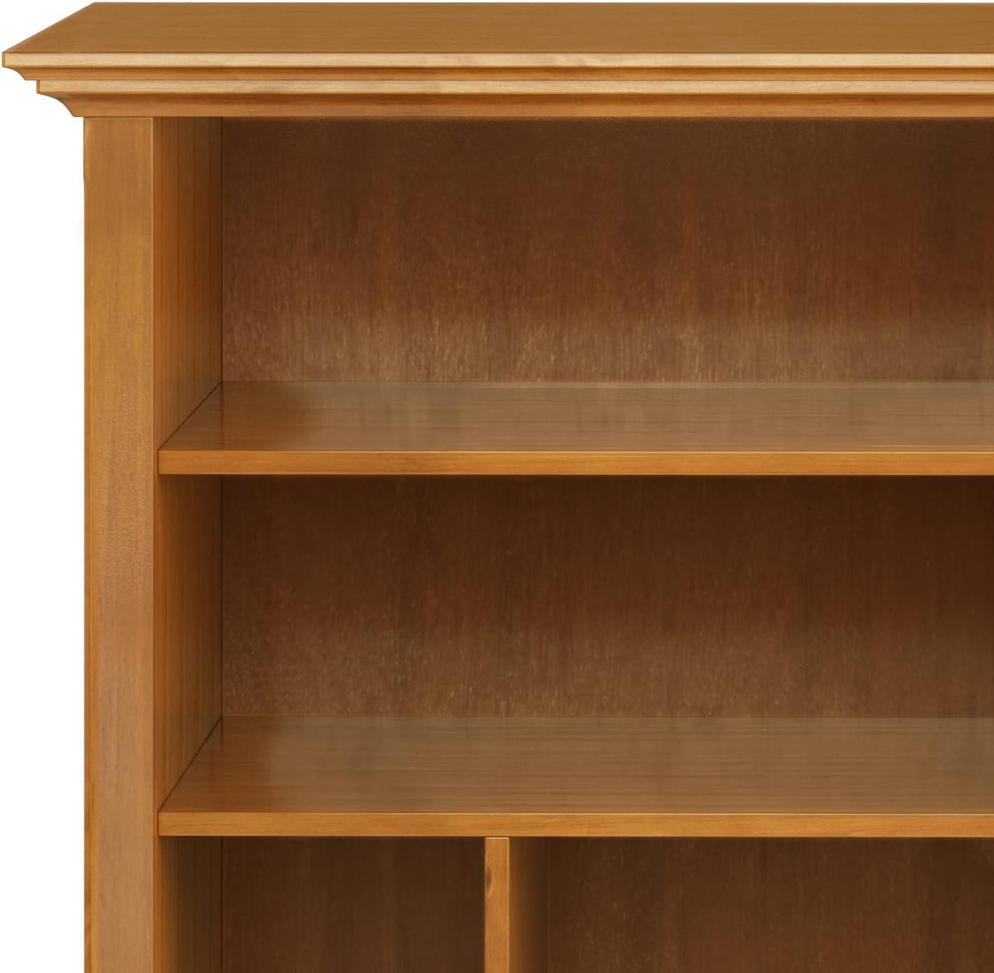 Simpli Home Amherst 44"W Solid Wood Multi Cube Bookcase with 8 Different Sized Storage Cubbies