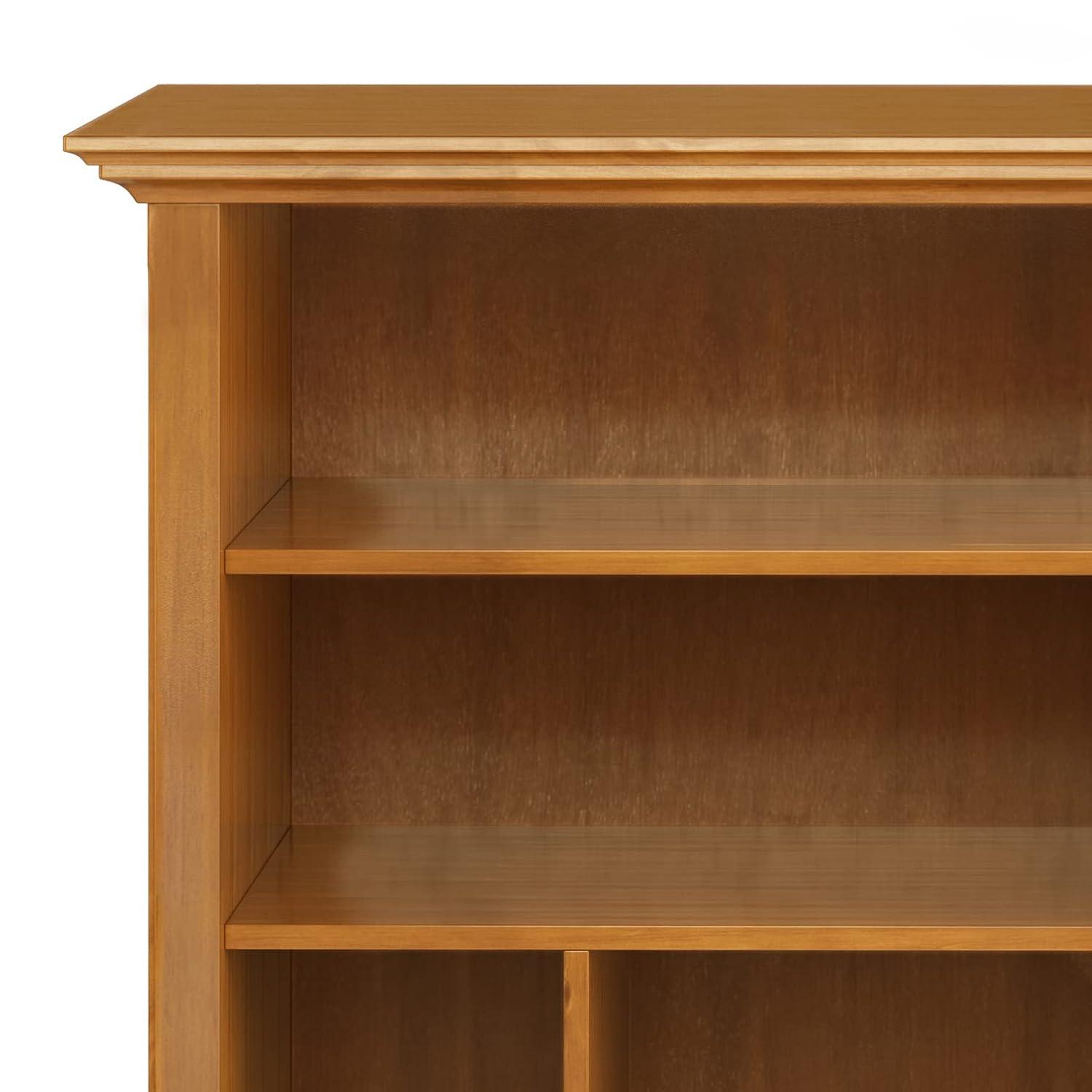 Simpli Home Amherst 44"W Solid Wood Multi Cube Bookcase with 8 Different Sized Storage Cubbies