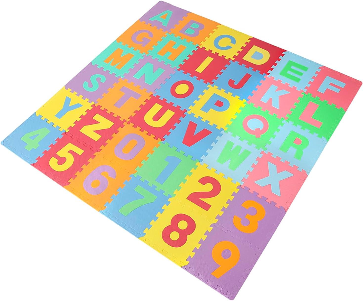 Easy Playhouse Soft Foam Floor Puzzle Tiles for Kids - 36 EVA Tiles