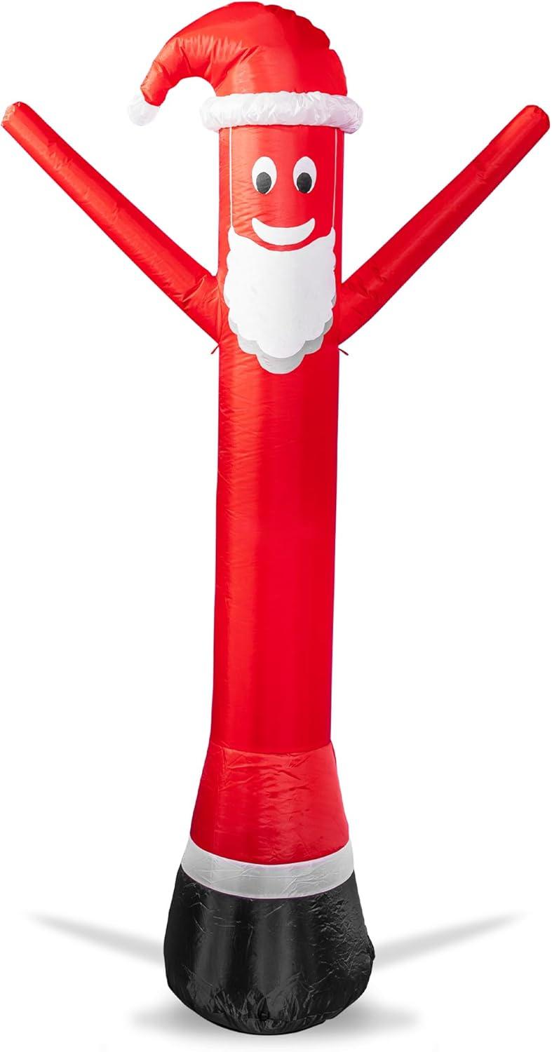 6-Foot Red and White Santa Inflatable with LED Lights