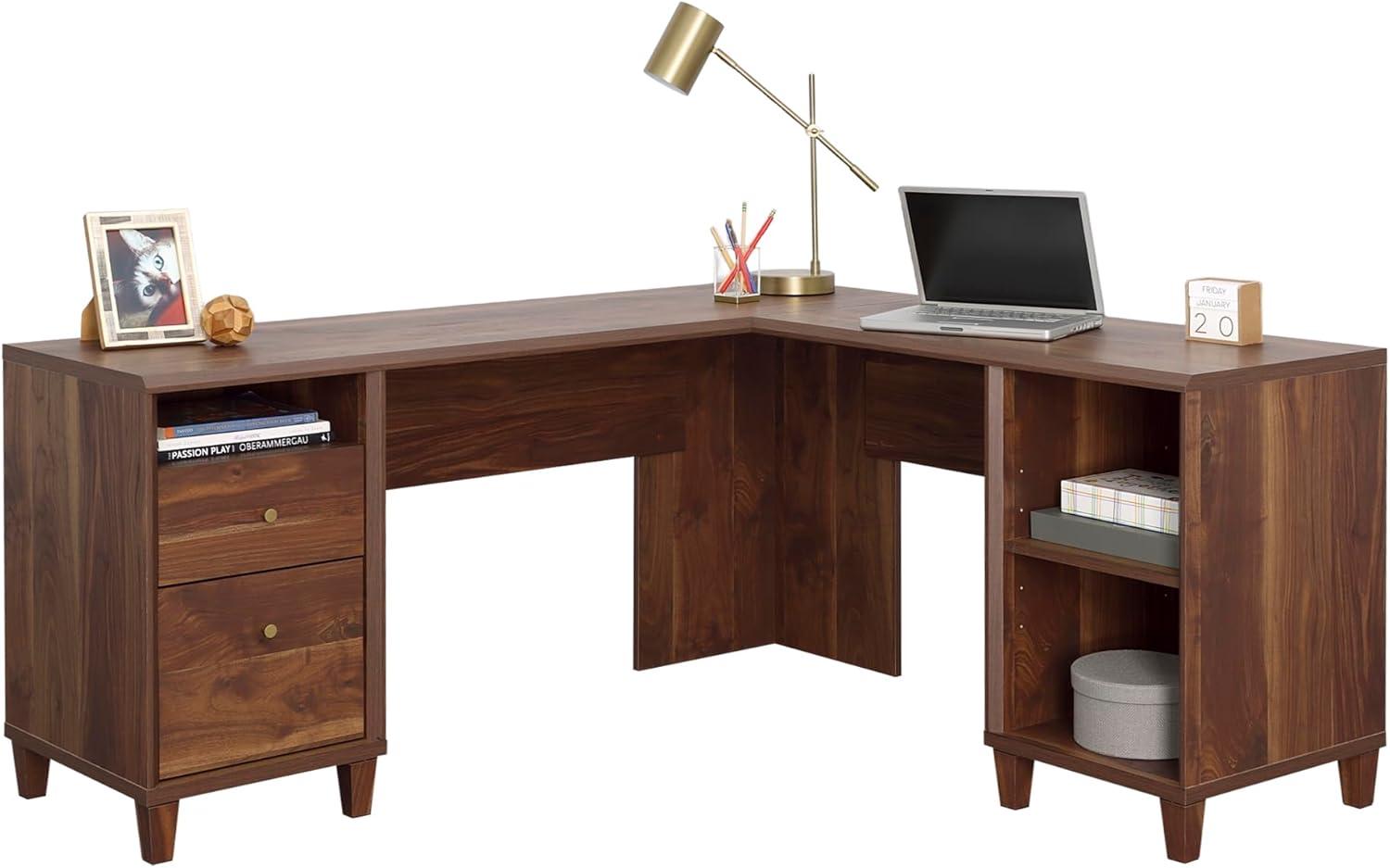 Sauder Willow Place L Desk Grand Walnut