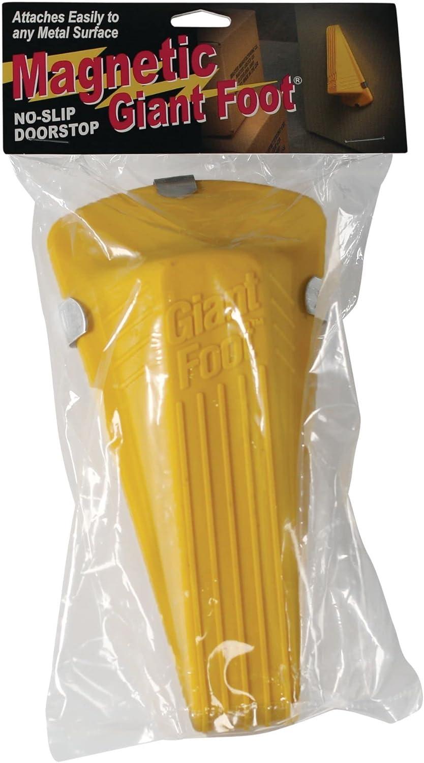 Fluorescent Yellow Magnetic Rubber Doorstop Wedge