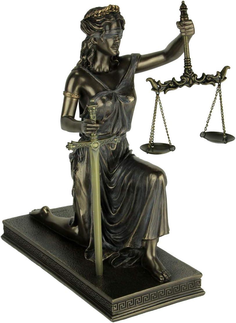 Greek Goddess Lady of Justice Statue 16"H La Justicia Themis Dike Figurine Decor