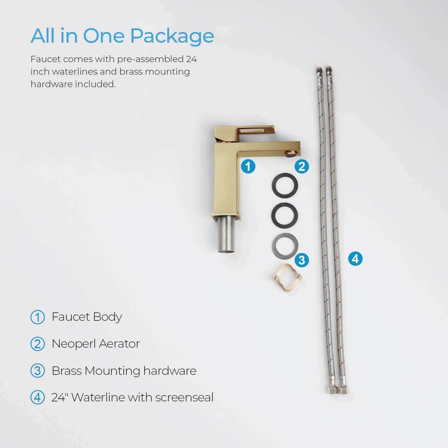 Cube Single-Hole Single-handle Bathroom Faucet