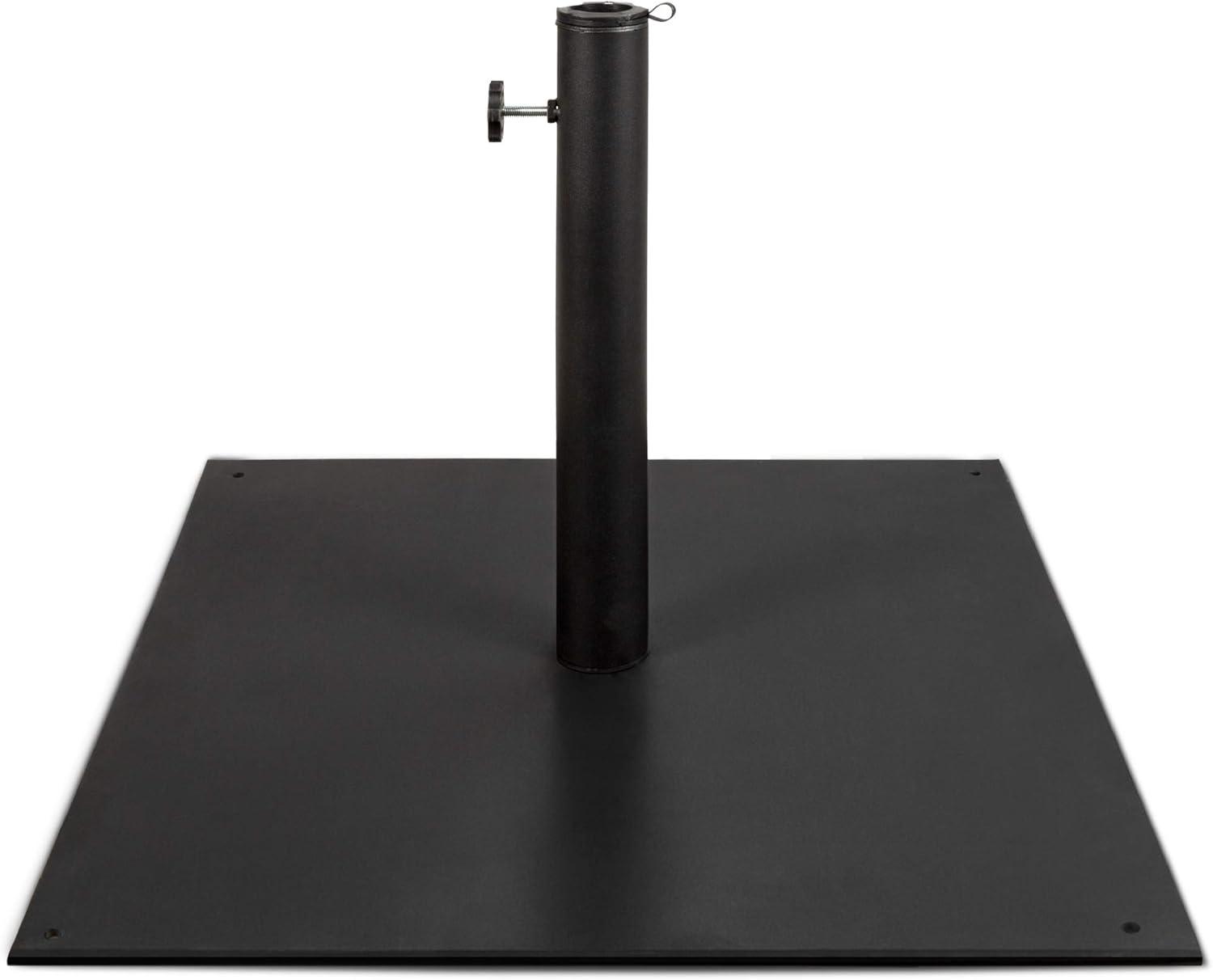 Best Choice Products 38.5lb Steel Umbrella Base, Square Patio Stand w/ Tightening Knob and Anchor Holes - Black