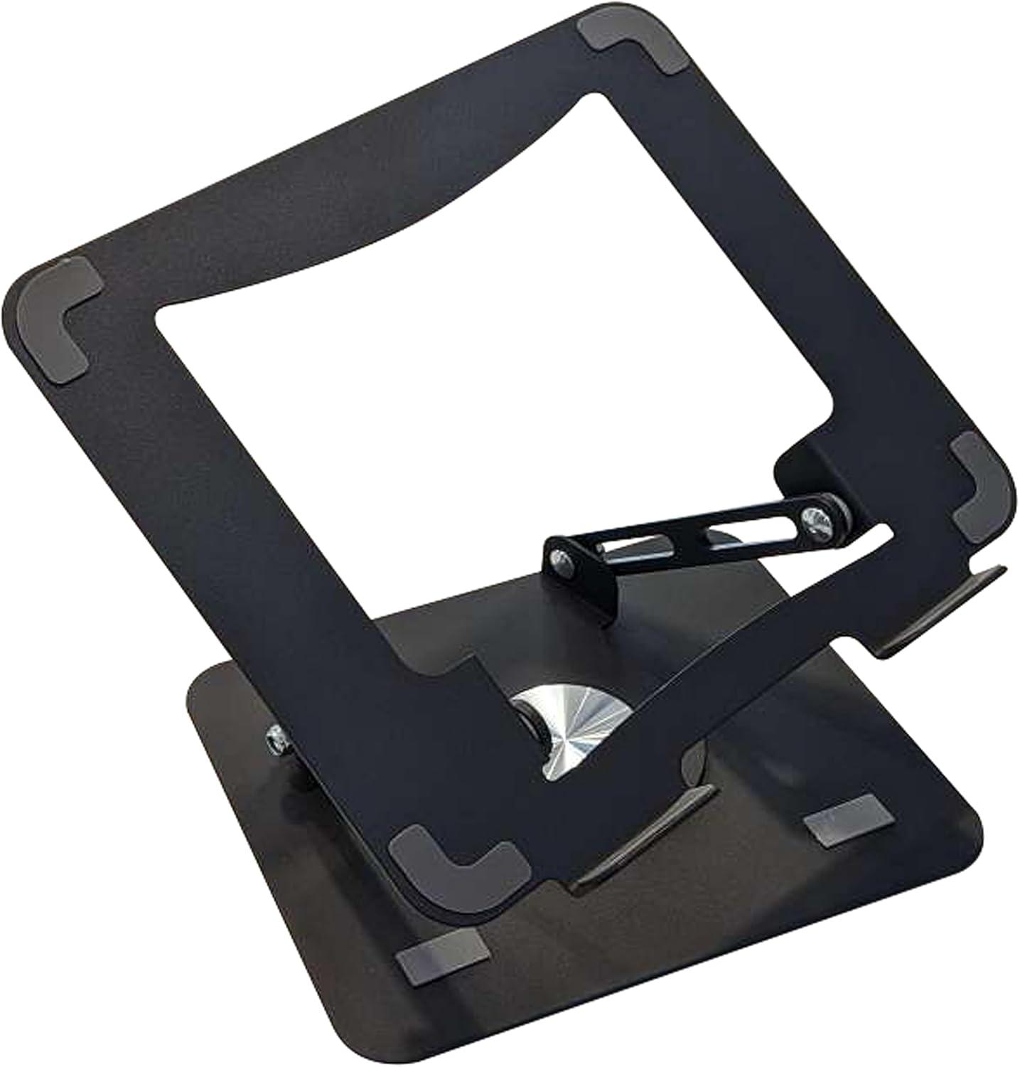 Uncaged Ergonomics 10.2" x 10" Metal Swivel Laptop Stand 2.0 Black (SLS-Black)