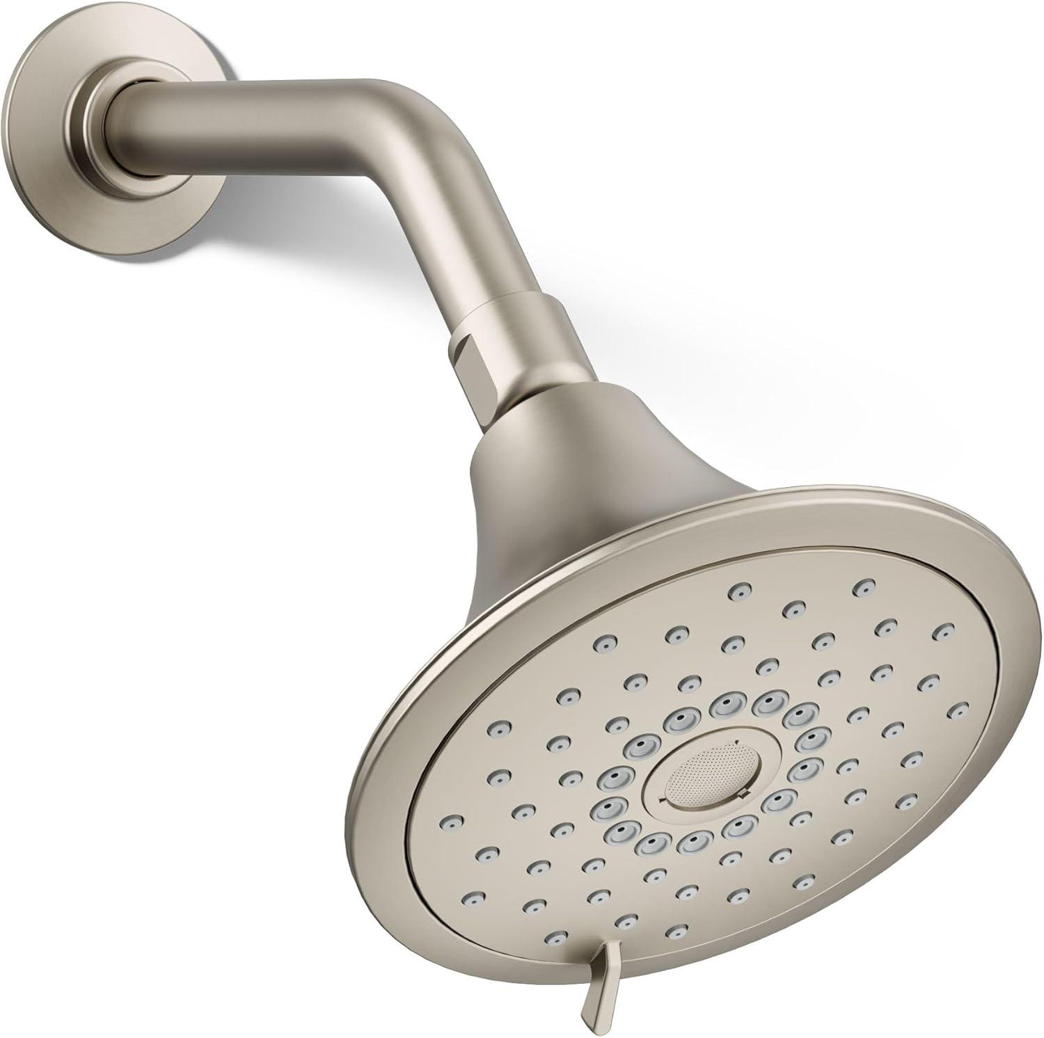 Kohler Forte 1.75 gpm Multifunction Wall Mount Showerhead, Three Spray Settings, 5.5" High Pressure Spray Head