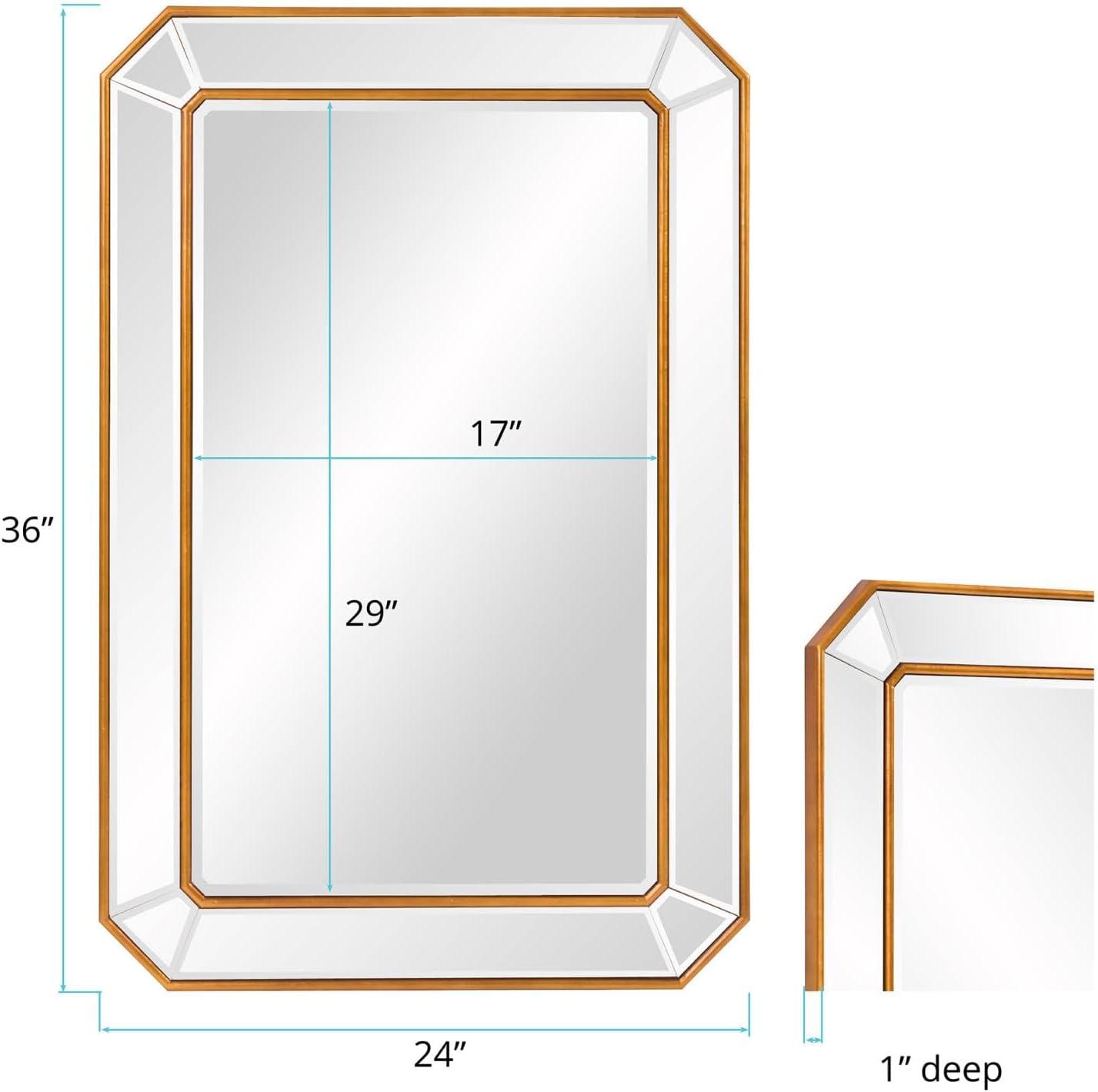 Howard Elliott 36"x24" Leopold Rectangle Wall Mirror
