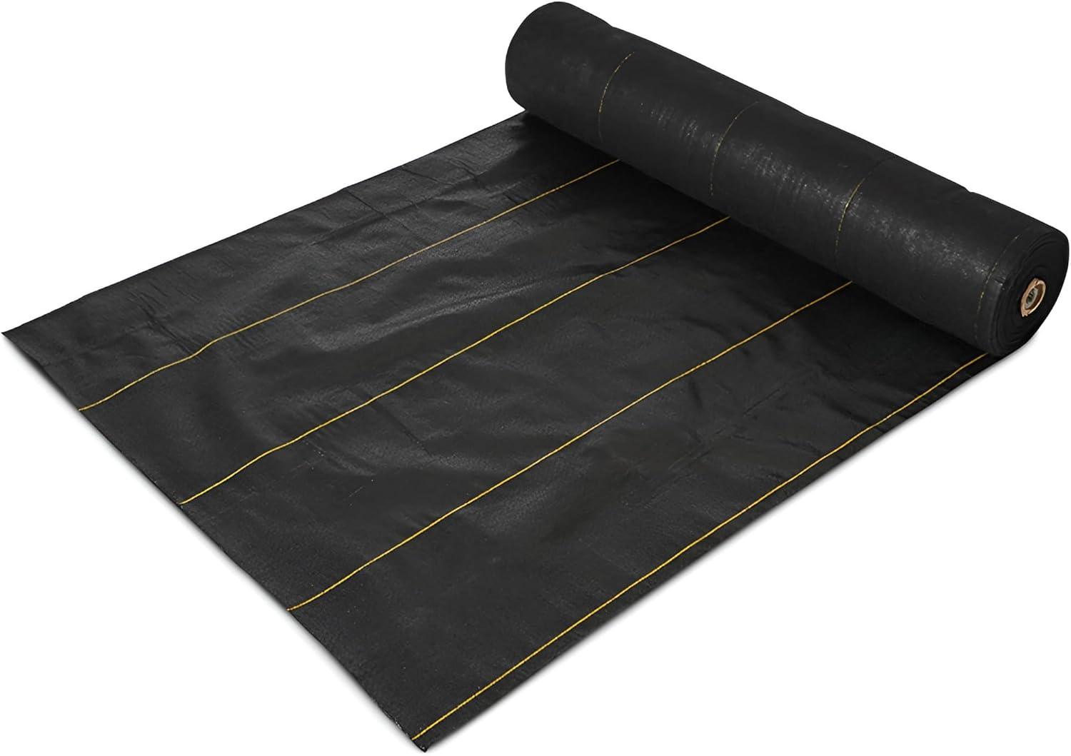 DeWitt P4 4 x 250 Feet Commercial and Home Garden Landscape Weed Block Barrier, Ideal as Fabric for Yards, Grounding Sheets, Fake Rock, or Floor Mat