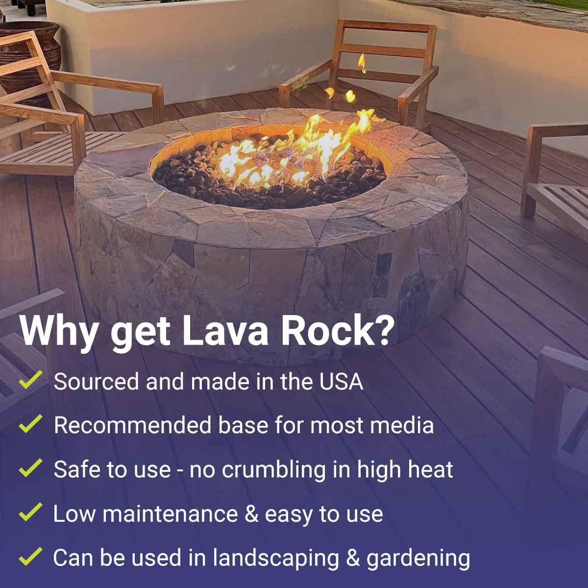 American Fireglass Lava Rock - 10 lbs.