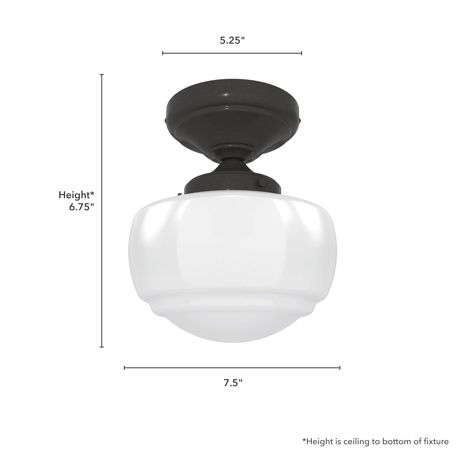 Hunter Saddle Creek 1 Light Mini Flush Mount Ceiling Light Fixture