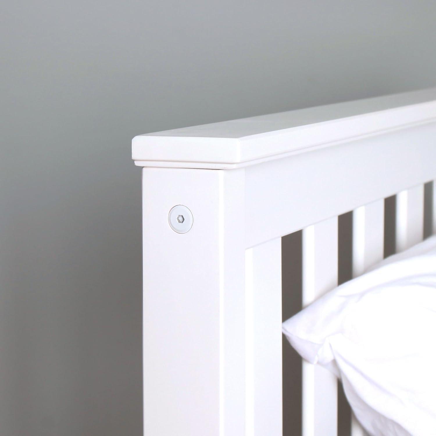 Plank+Beam Classic Solid Wood Twin Platform Bed Frame with Slatted Headboard
