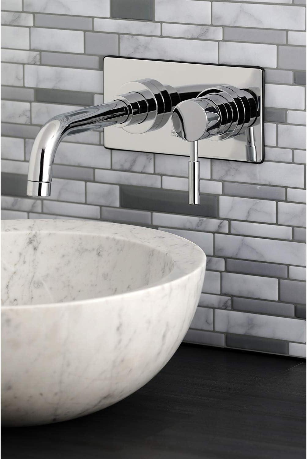 Concord Sleek Polished Chrome Single-Handle Wall Mount Bathroom Faucet