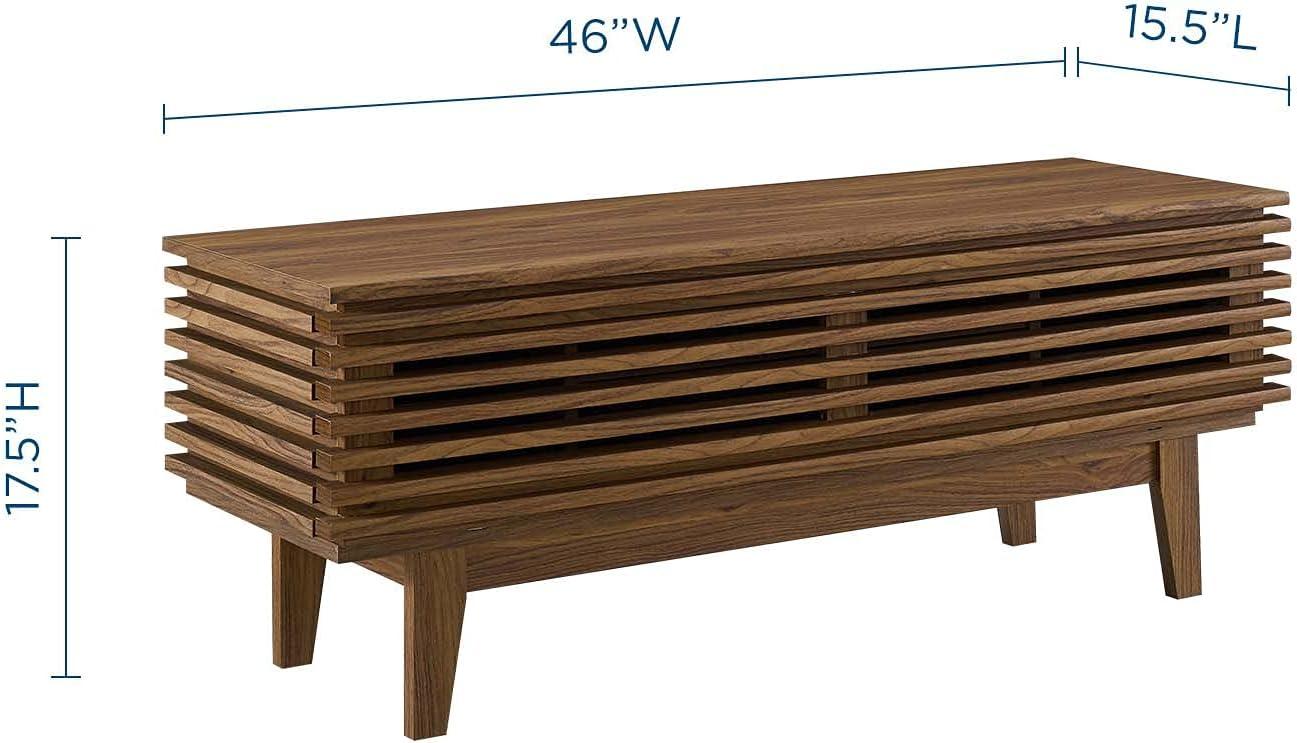 Modway Render 46" Modern Wood TV Stand for TVs up to 50" in Walnut