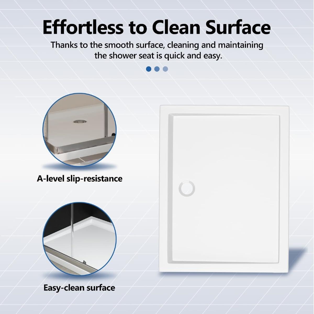 vidaXL Shower Base Tray, Non-slip Bathroom Shower Pan, Reinforced ABS