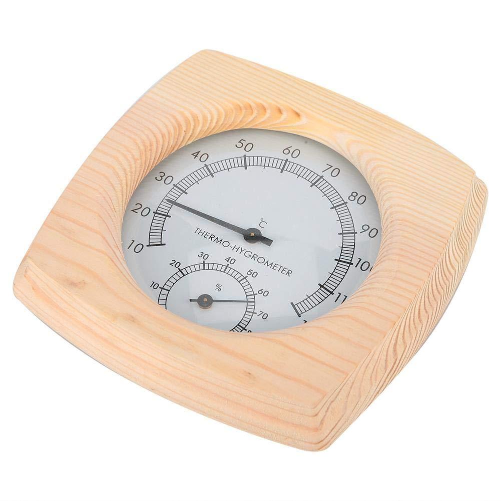 Sauna Room Wooden Thermometer Digital Thermometer Hygrometer Humidity Gauge for Steam Room Indoor Temperature Meter