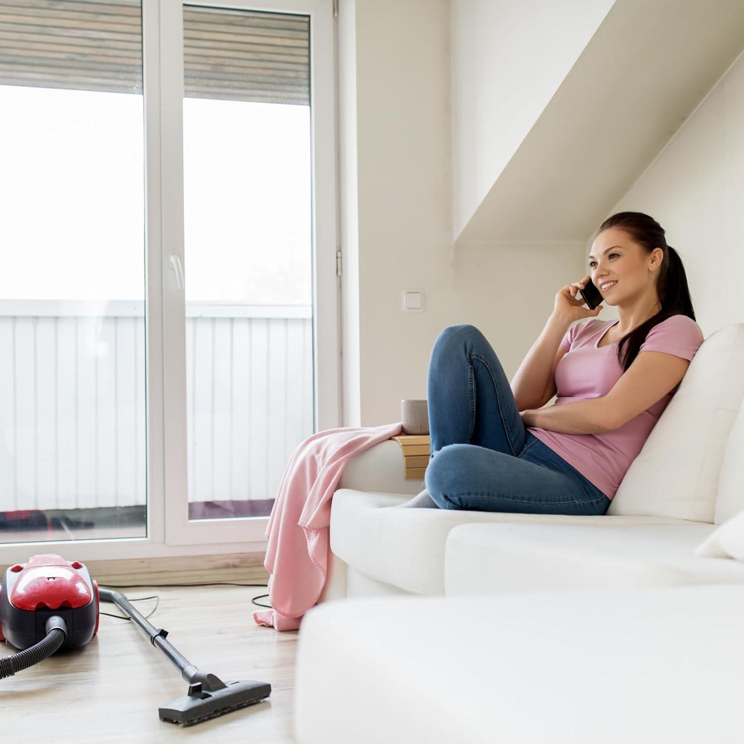 6 Pack Type Q HEPA Canister Vacuum Bags for Kenmore, 53292 Replacement Canister Vacuum Cleaner Bags for Kenmore 81214, 81414, 81614, 81615, 81714, 21814, BC7005, BC3005,BC2005