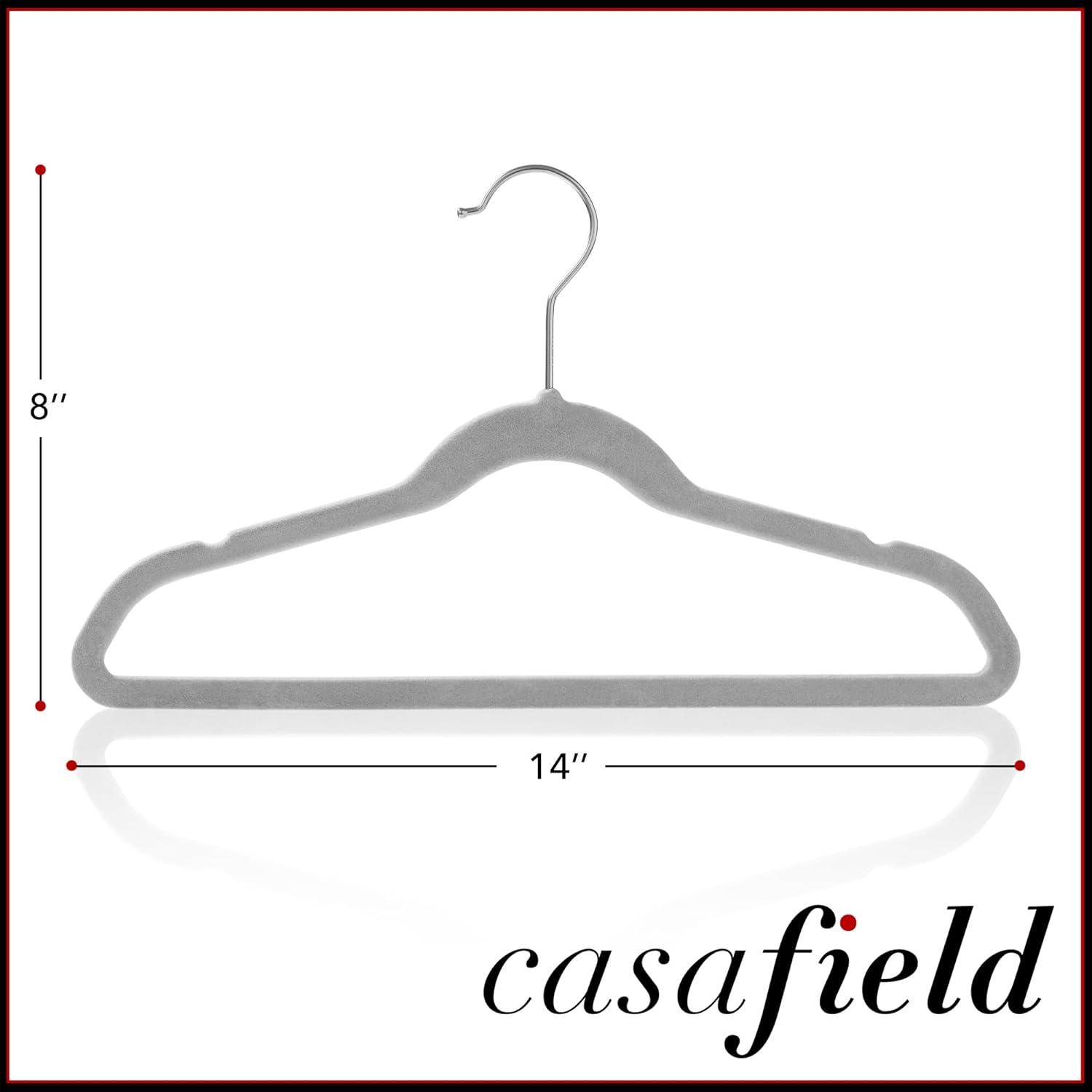 Gray Velvet Non-Slip Kids Clothing Hangers, 14"