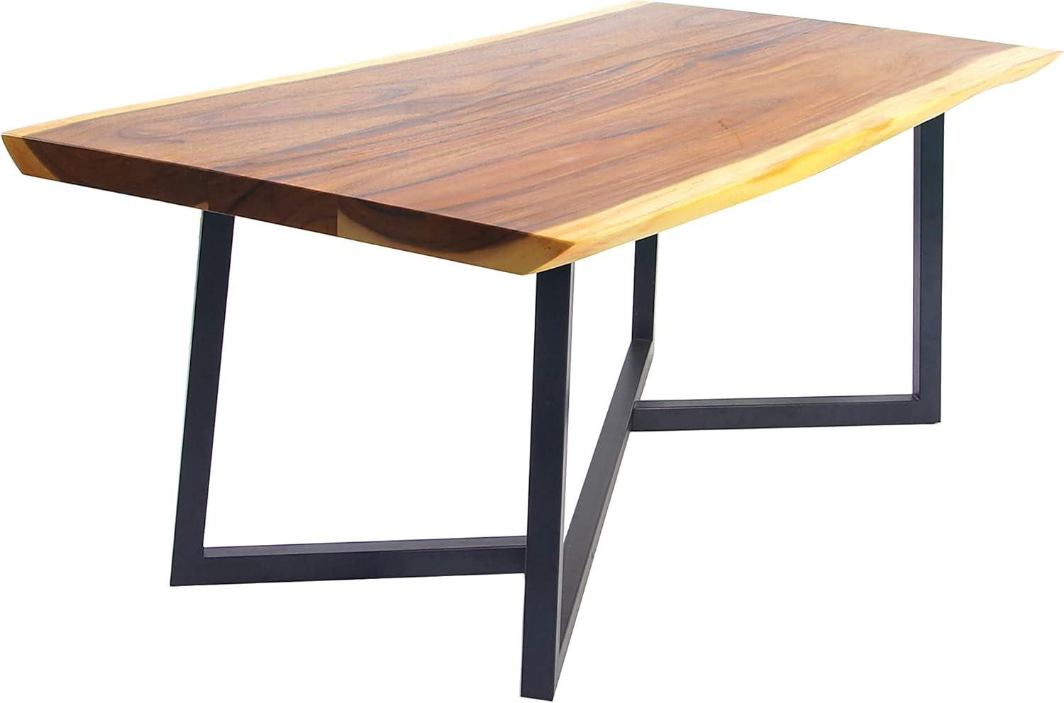 Contemporary Wood Dining Table Brown - Olivia & May: Sleek Design, Seats 6, Non-Extendable