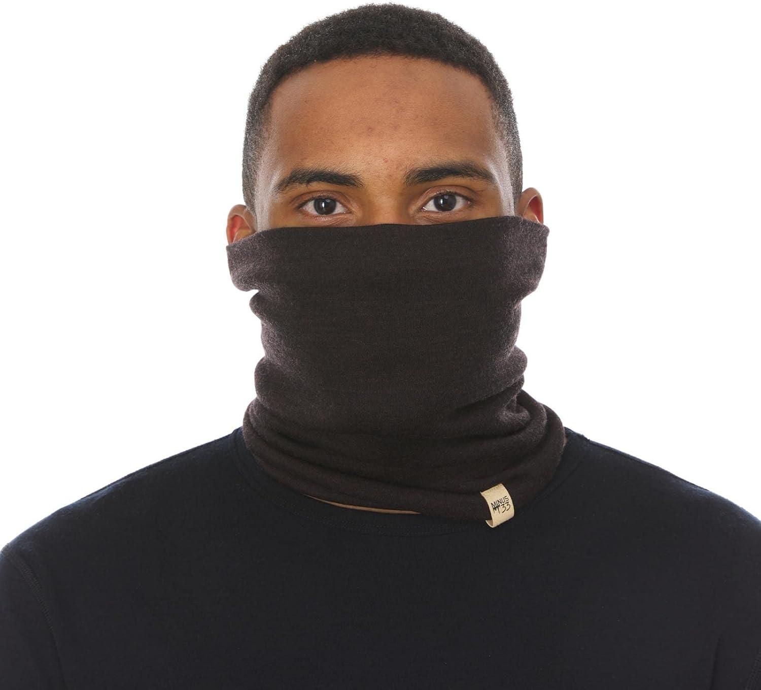 Minus33 Merino Wool Midweight - Neck Gaiter 100% Merino Wool Dark Brown