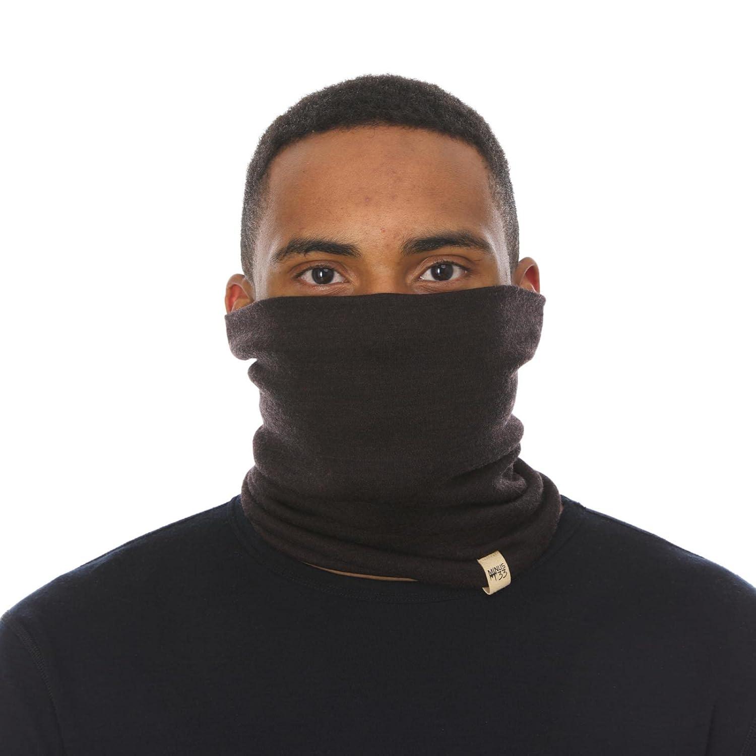 Minus33 Merino Wool Midweight - Neck Gaiter 100% Merino Wool Dark Brown