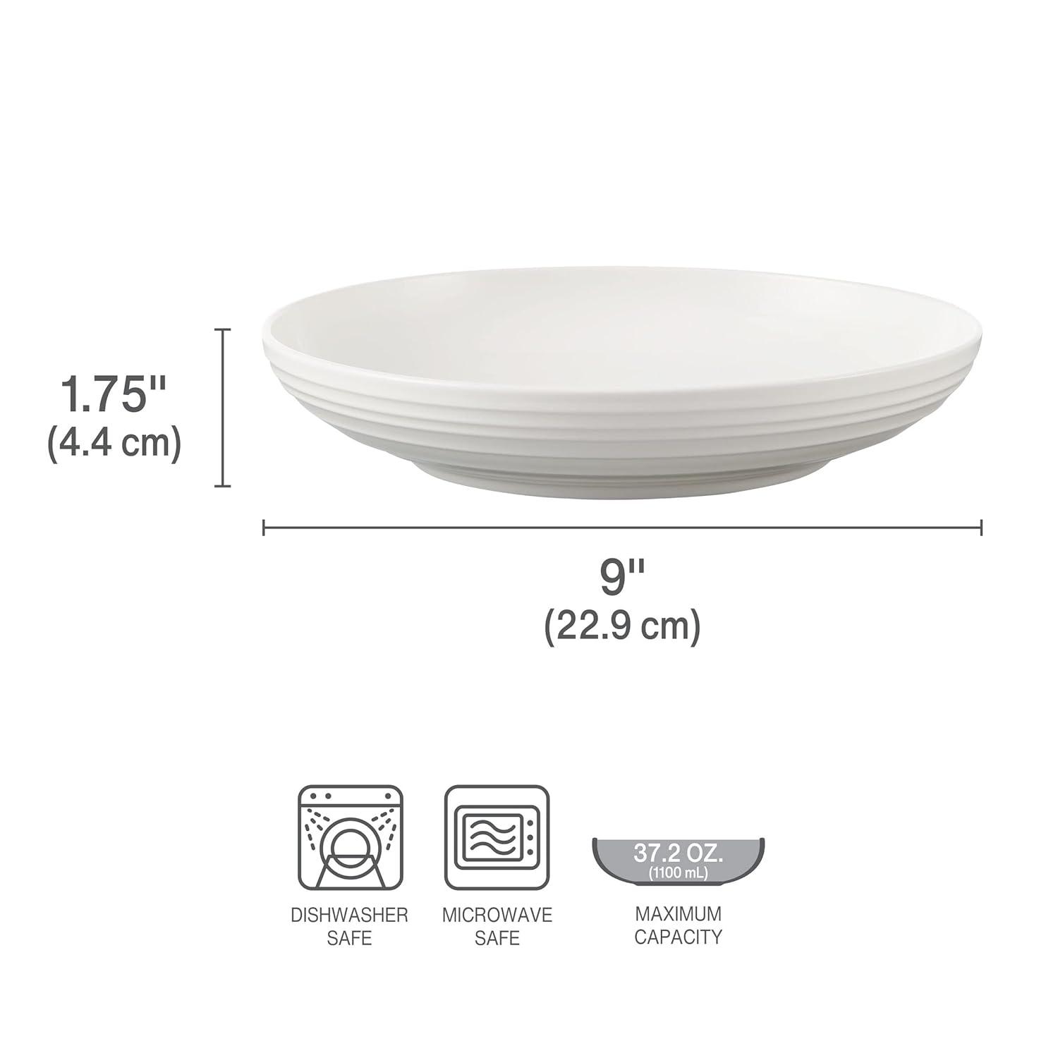 Mikasa Mikasa Ciara 9 in. Bone China Pasta Bowls (Set of 4)