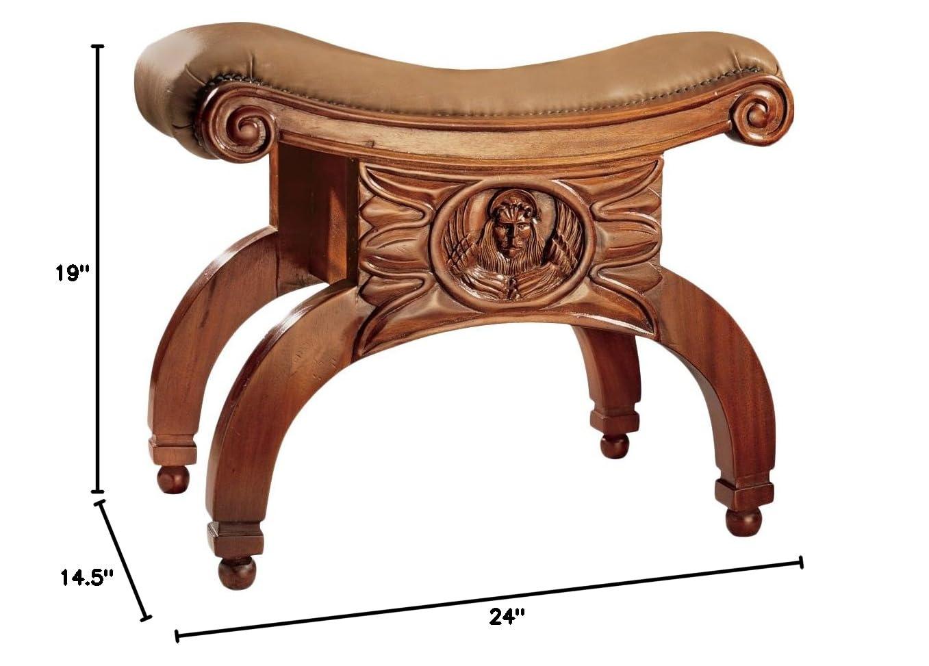 Design Toscano Venetian 19'' Tall Solid Wood Vanity Stool & Reviews | Wayfair