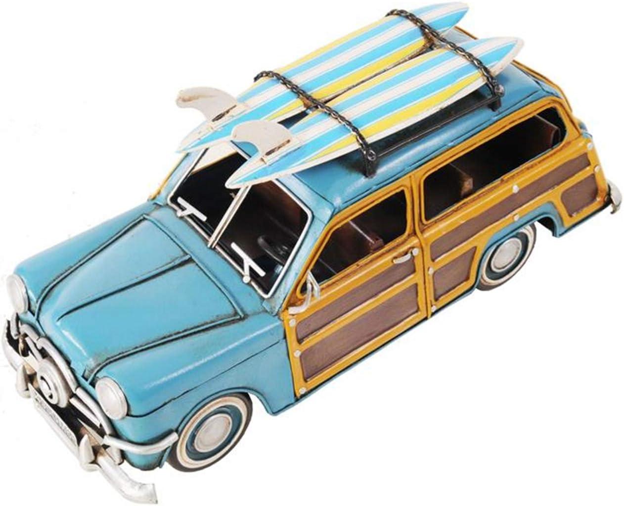 1949 Green Ford Wagon Car W/Two Surfboards