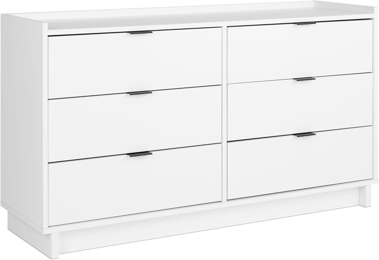 Simply Modern White Double 6-Drawer Dresser