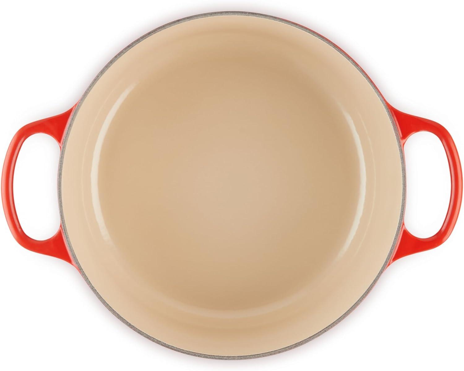 Cerise Red Enameled Cast Iron Round Dutch Oven, 4.5 qt