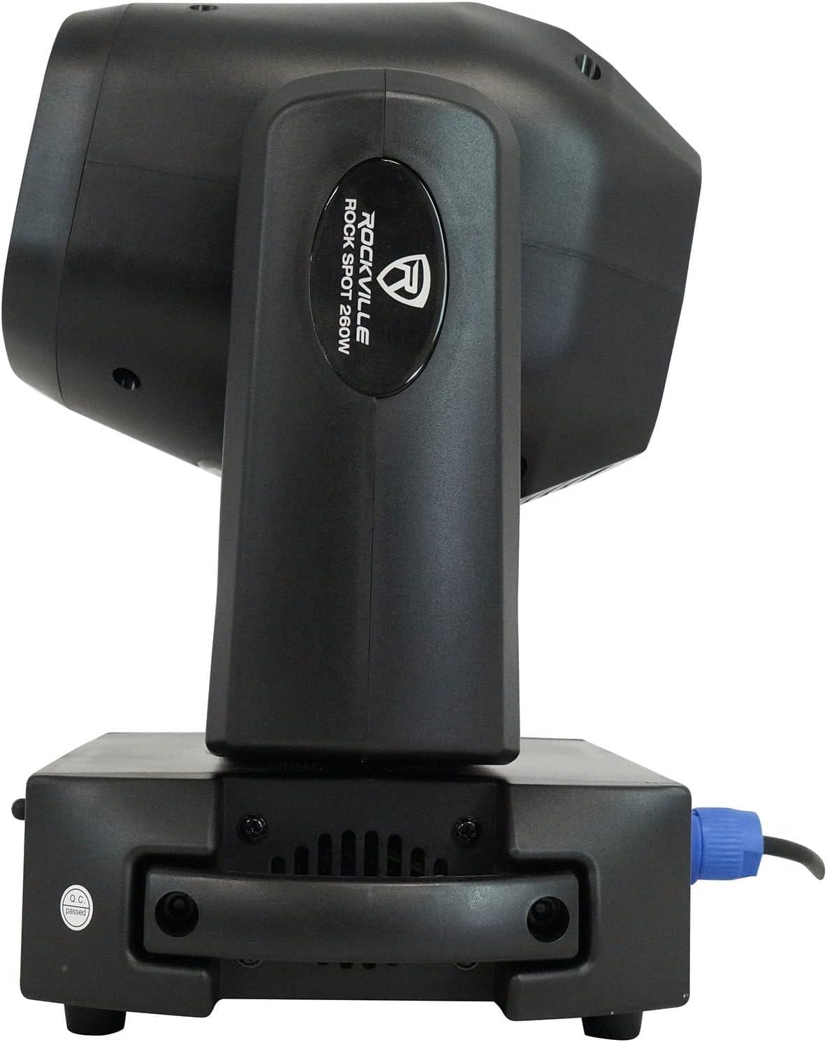 Rockville ROCK SPOT 260W DJ Moving Head Spot Light w/ Wireless DMX+Rolling Bag