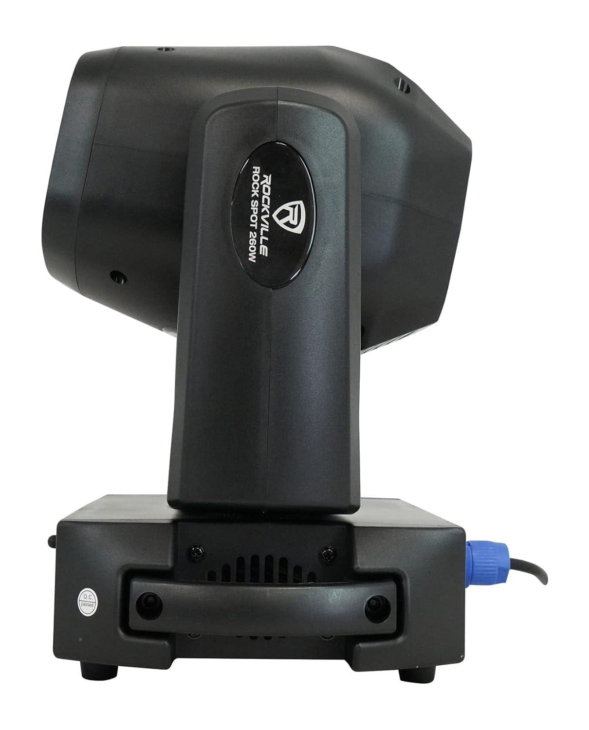 Rockville ROCK SPOT 260W DJ Moving Head Spot Light w/ Wireless DMX+Rolling Bag