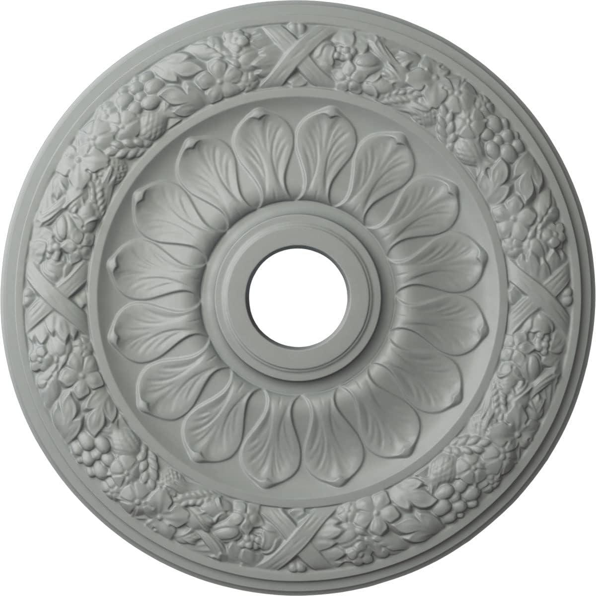 Swindon 24" Gray Urethane Ceiling Medallion