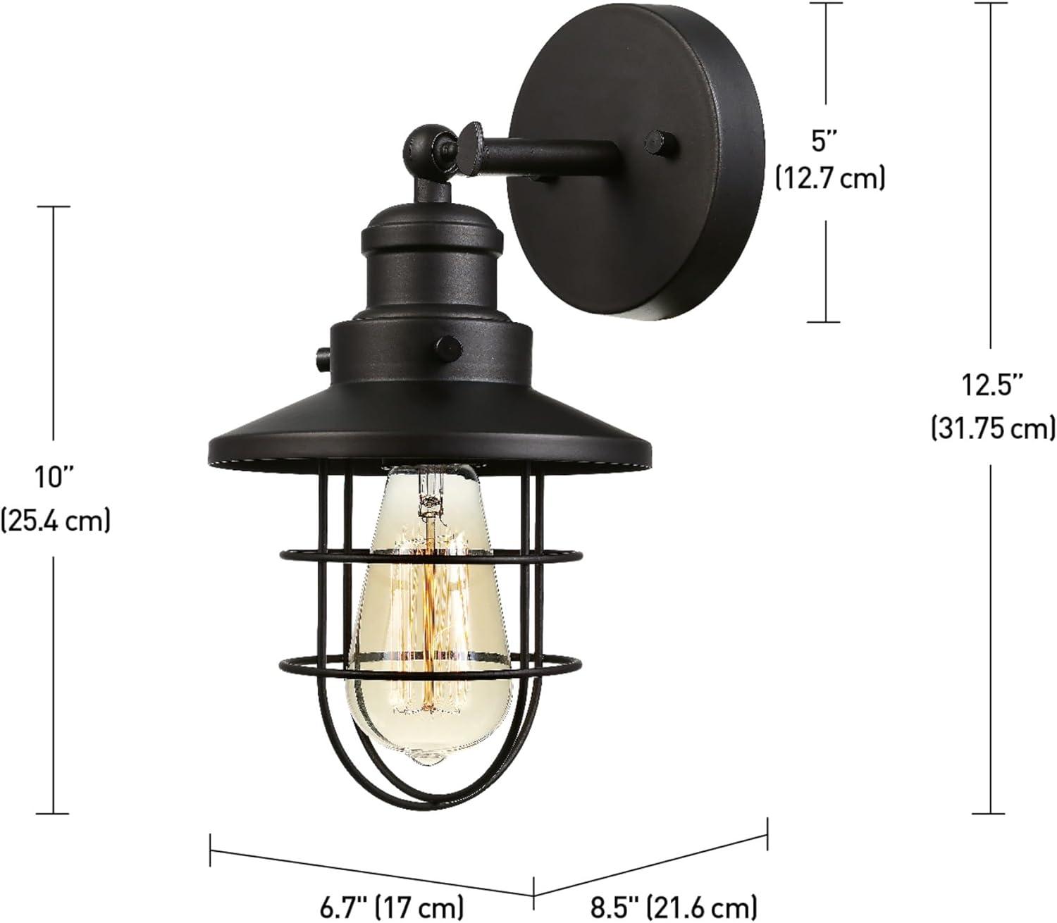 Globe Electric Beaufort 1-Light Dark Bronze Wall Sconce, 59123