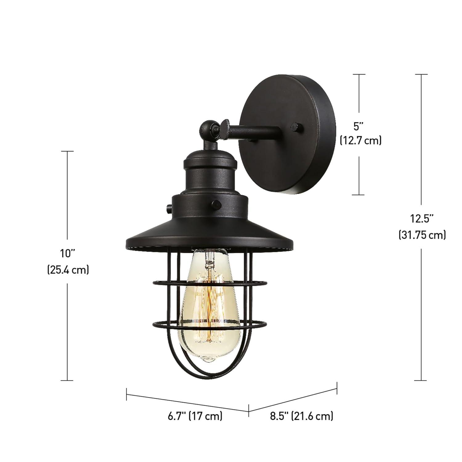 Globe Electric Beaufort 1-Light Dark Bronze Wall Sconce, 59123
