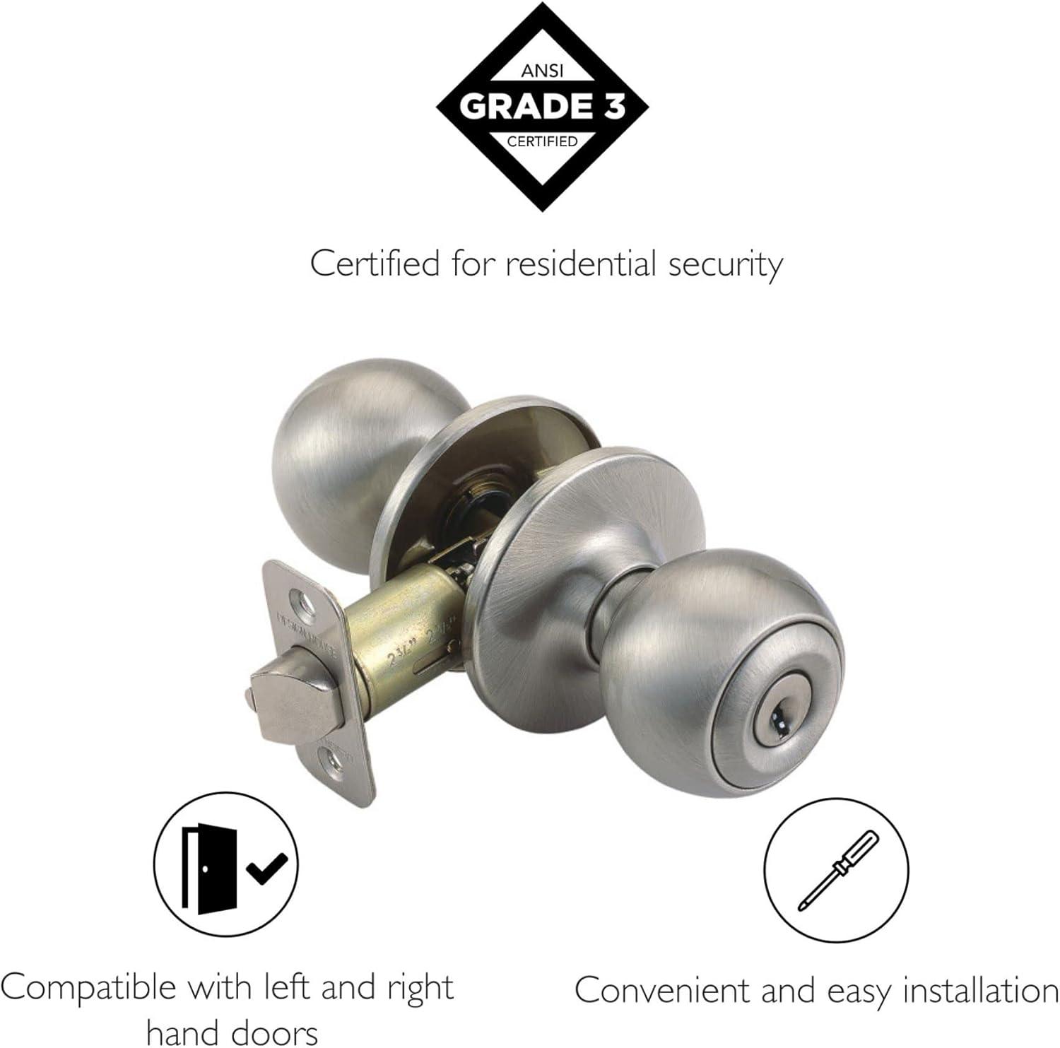 Ball Keyed Entry Door Knob