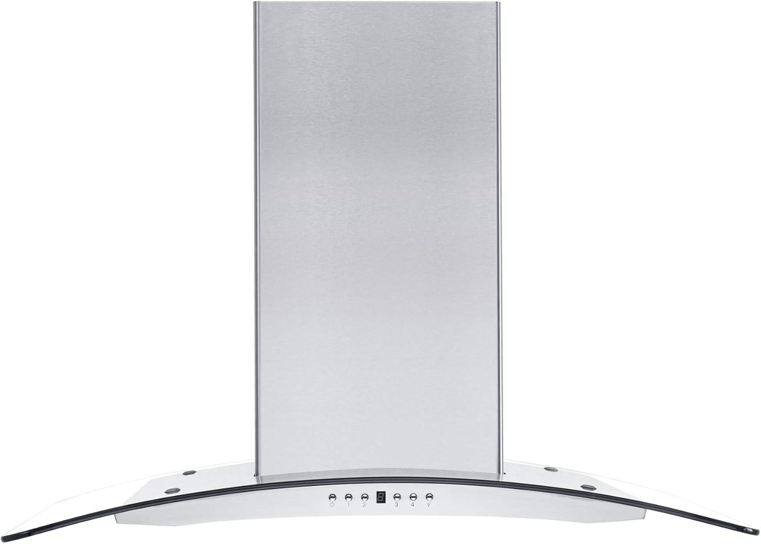 ZLINE ZLINE 36 in. Convertible Vent Isl& Mount Range Hood in Stainless Steel & Glass (GL14i-36)