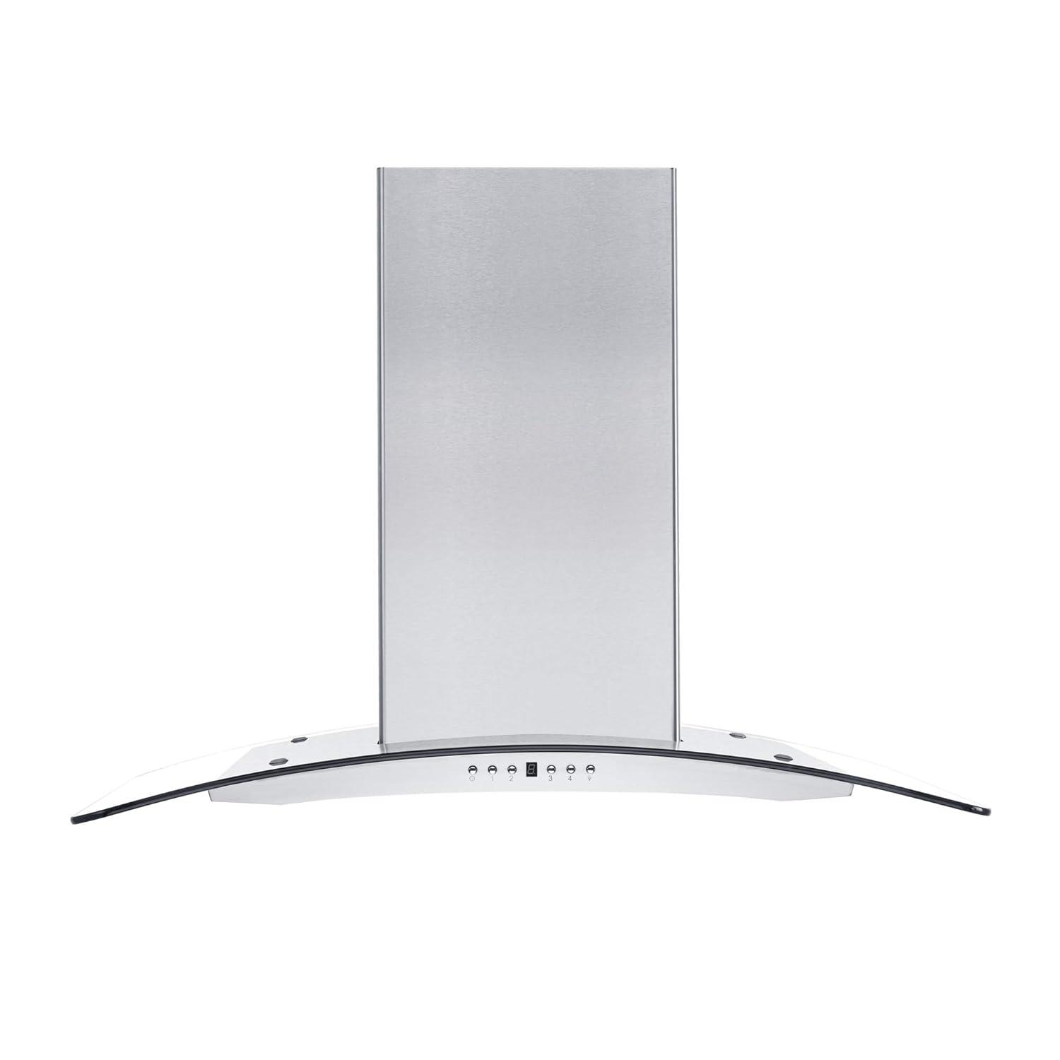 ZLINE ZLINE 36 in. Convertible Vent Isl& Mount Range Hood in Stainless Steel & Glass (GL14i-36)