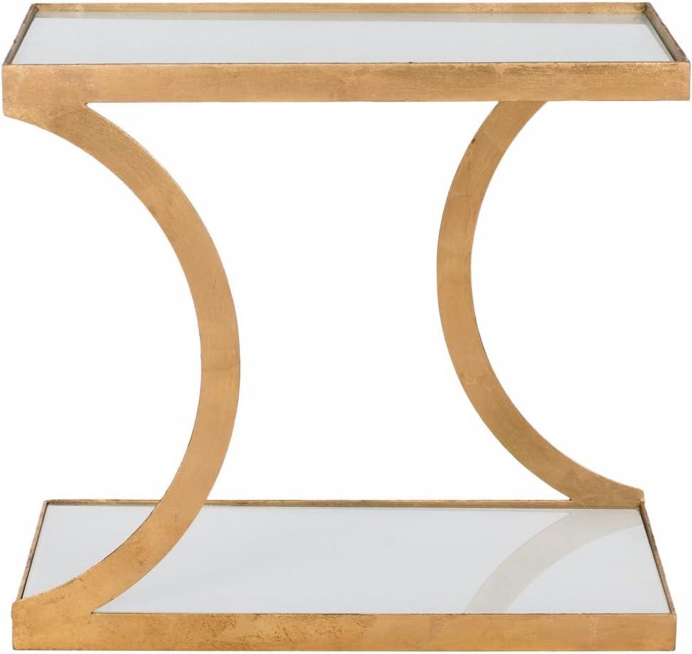 SAFAVIEH Sullivan Gold Leaf Accent Table Gold / White