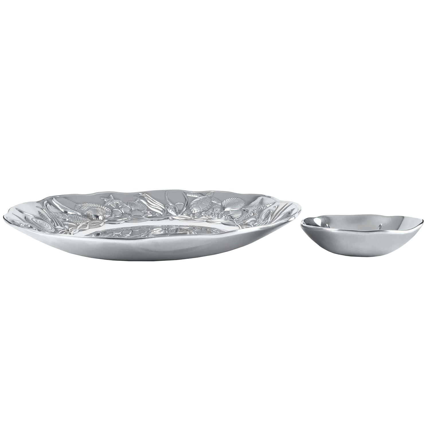 Wilton Armetale Wilton Armetale Coastal Medium Round Serving Bowl, 11.5-Inch -
