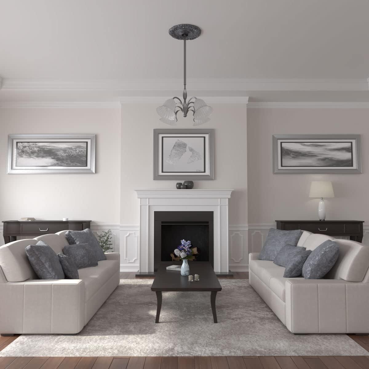 Ekena Millwork 21"OD x 2"P Marseille Ceiling Medallion (Fits Canopies up to 7 3/8")