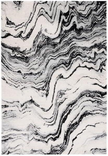 Tulum TUL274 Power Loomed Area Rug - Ivory/Black - 8'x10' - Safavieh.
