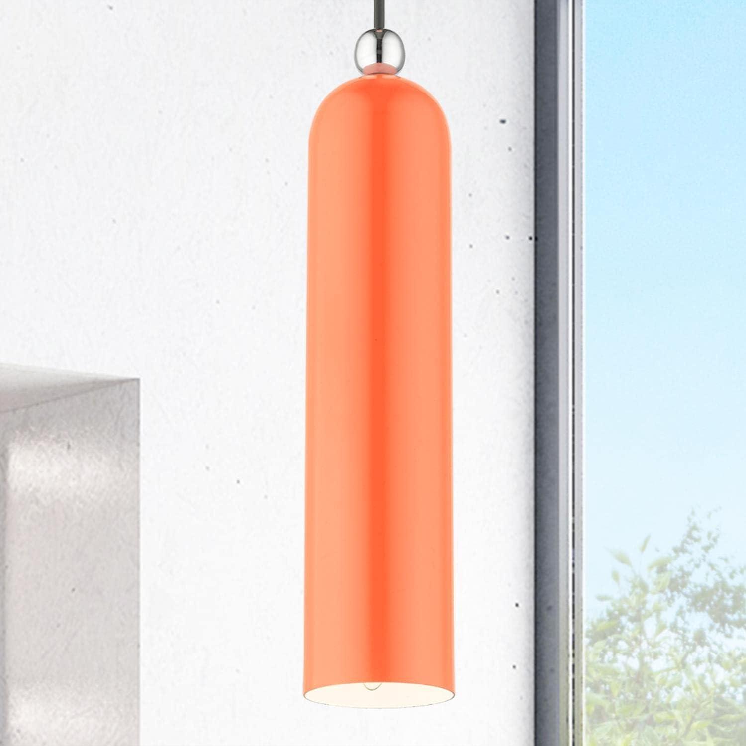 Livex Lighting Ardmore 1 - Light Pendant in  Shiny Orange
