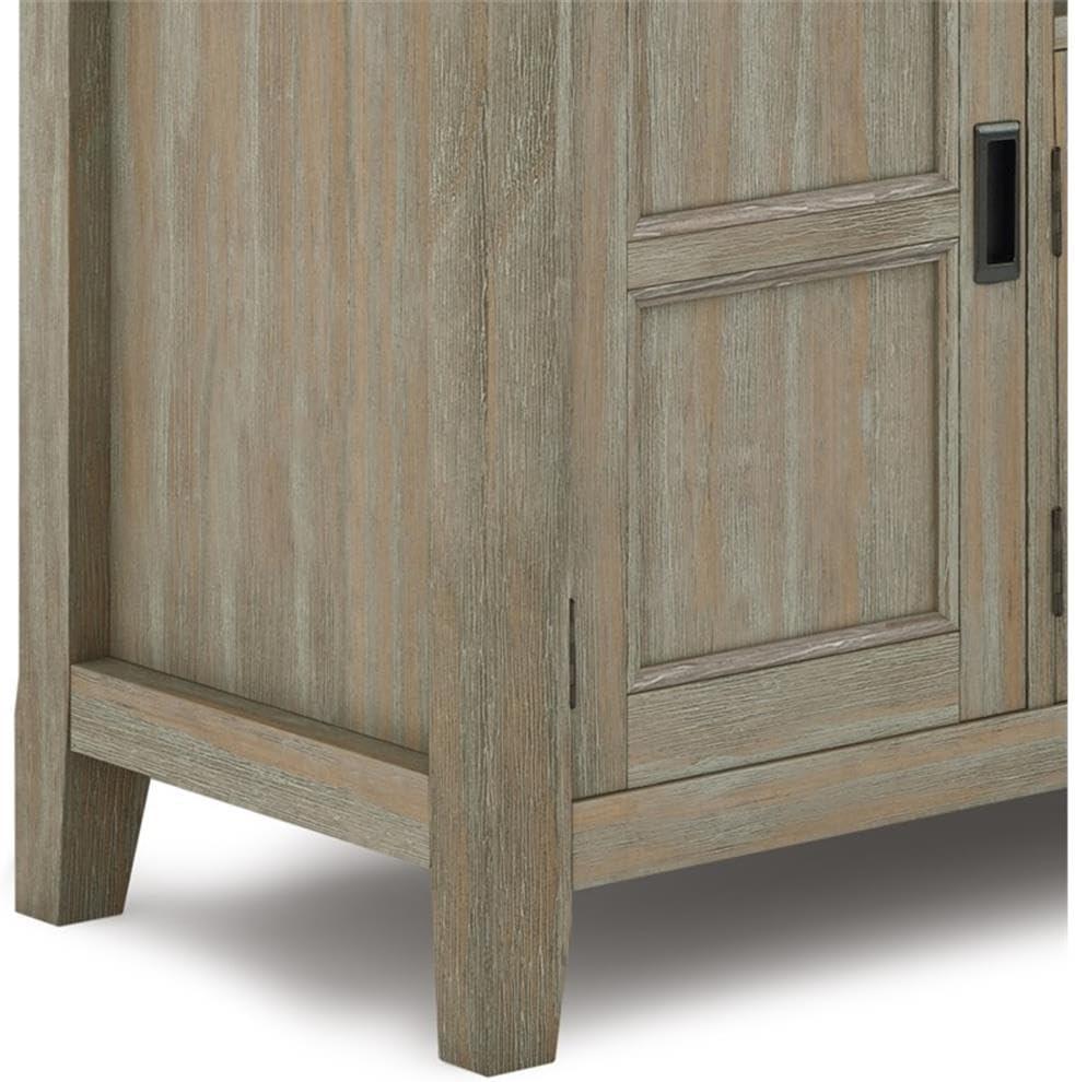 Simpli Home Burlington 72"W Solid Wood TV Stand for TVs up to 80" with 4 Cabinets