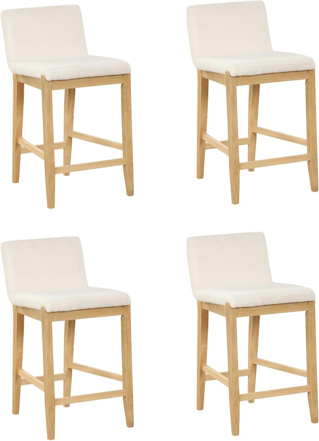 Nathan James Upholstered Wooden Stool