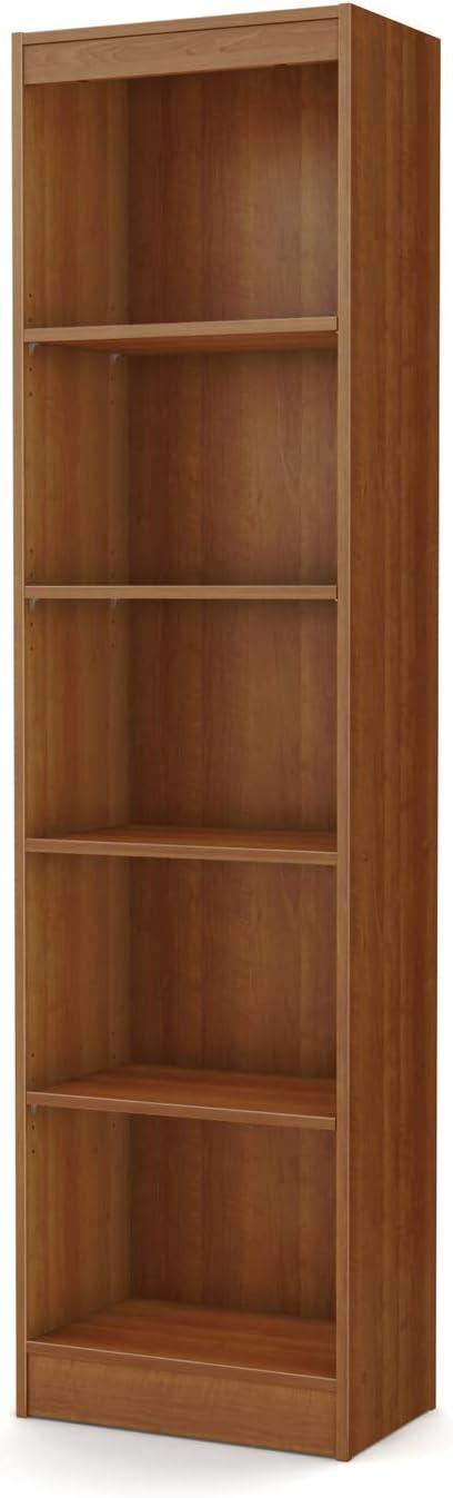 Axess Narrow 5-Shelf Narrow Bookcase Pure White