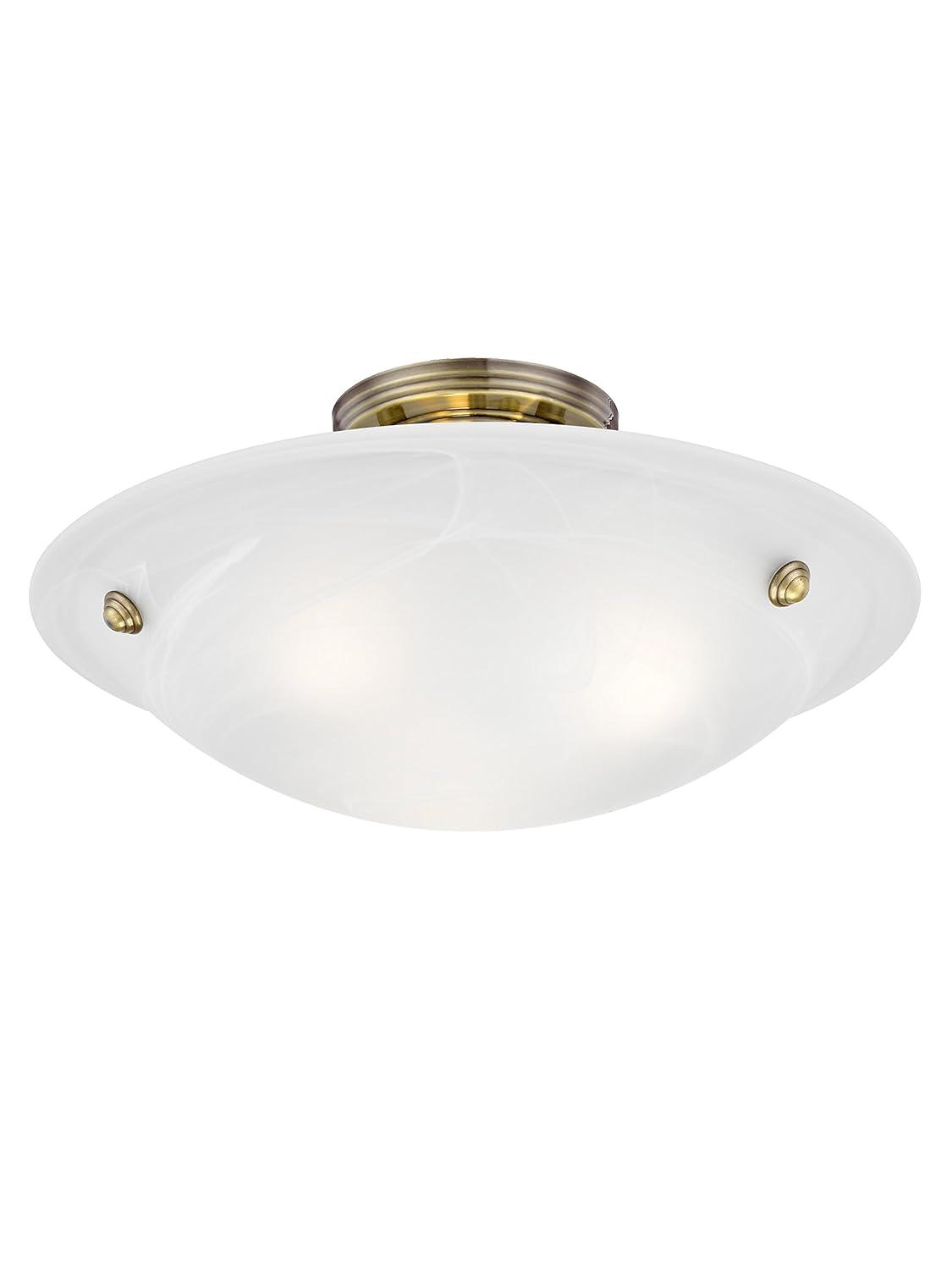 Livex Lighting Oasis 3 - Light Flush Mount in  Antique Brass