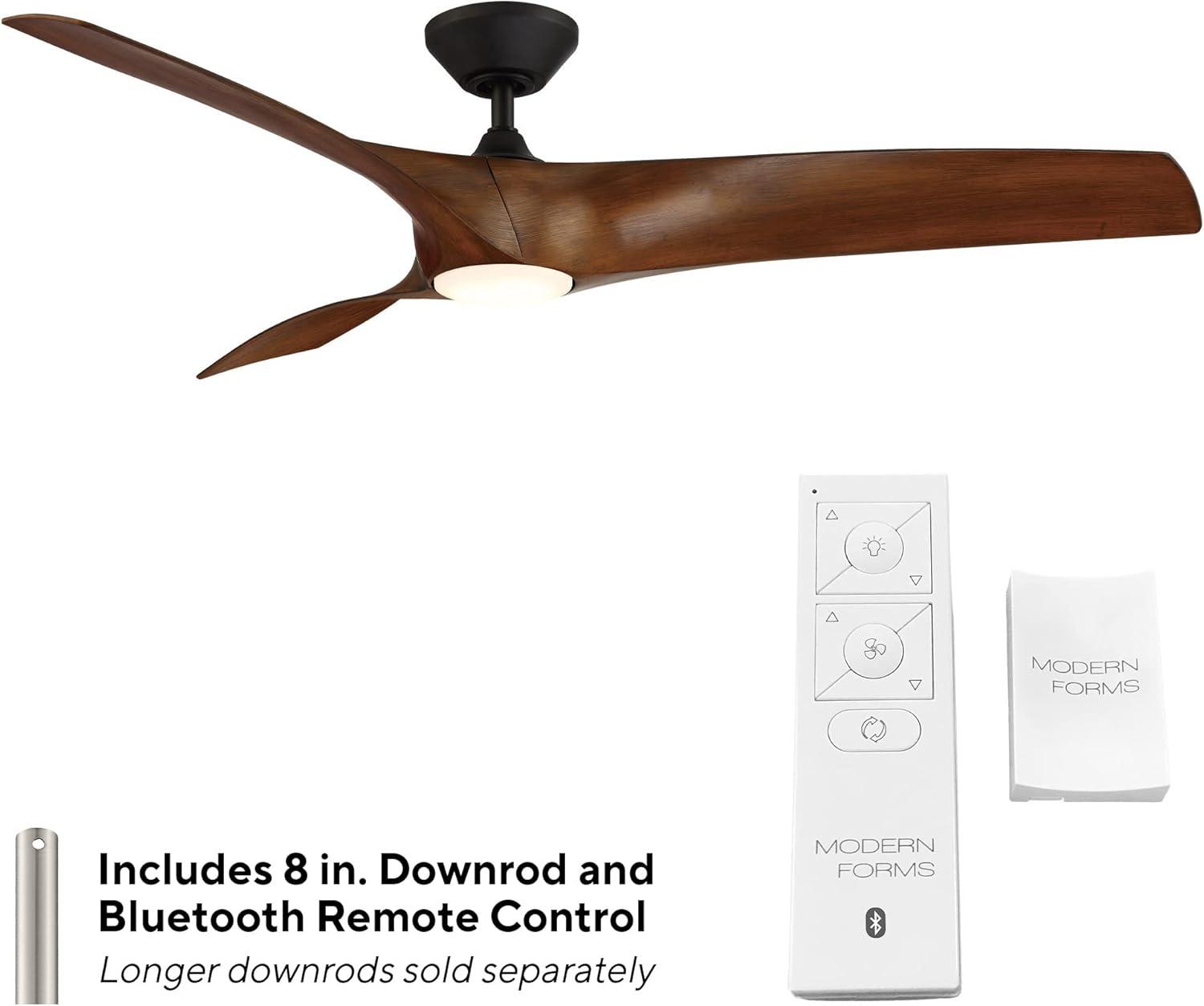 Zephyr 3 - Blade Outdoor/Indoor Smart Ceiling Fan with 2700K-3000K-4000K-5000K Selectable LED Light Kit and Remote Control Included