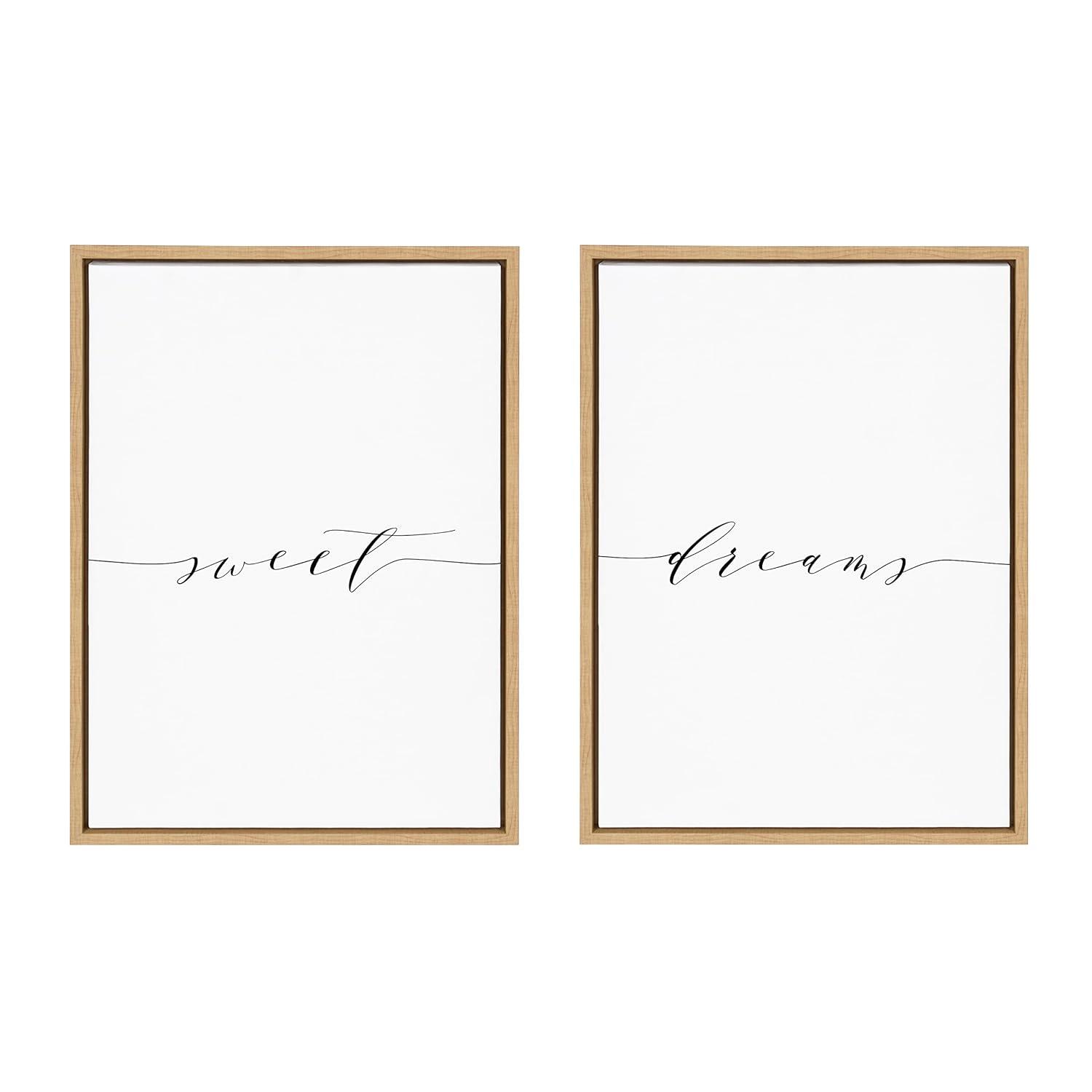 (Set of 2) 18" x 24" Sylvie Sweet Dreams Canvas Art Set by Maggie Price Natural - Kate & Laurel All Things Decor