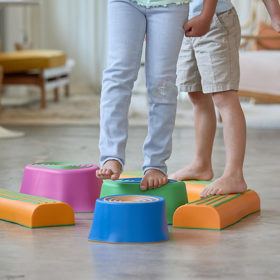 Colorful Plastic Stumps and Logs Obstacle Course Set